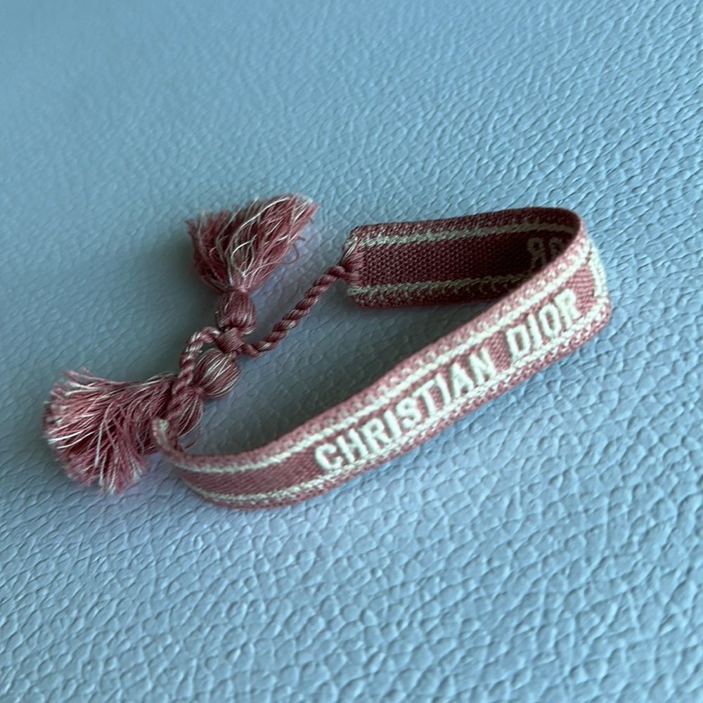 Christian Dior pink friendship bracelet